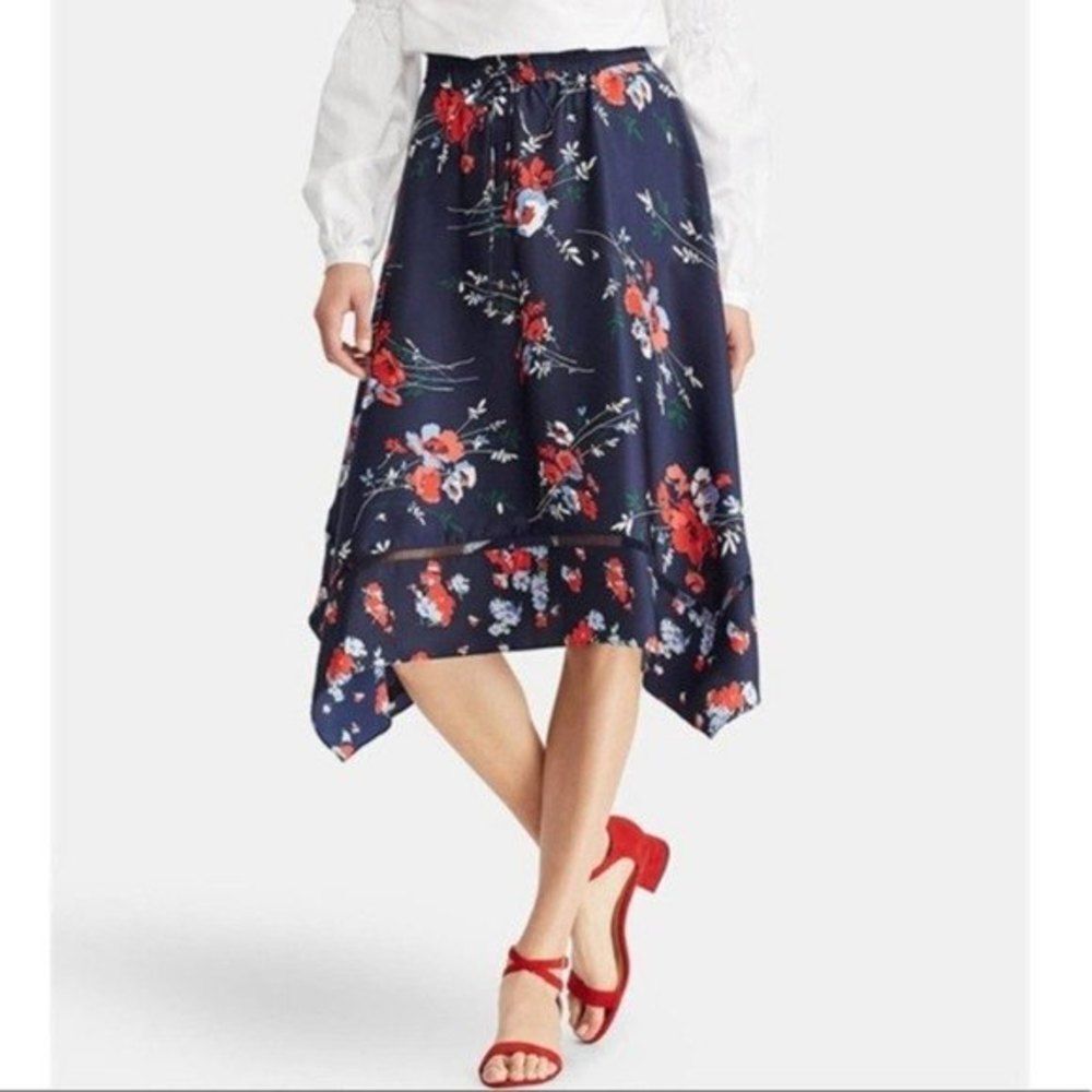 Lauren Ralph Lauren Floral Asymmetrical Skirt Womens Size Medium